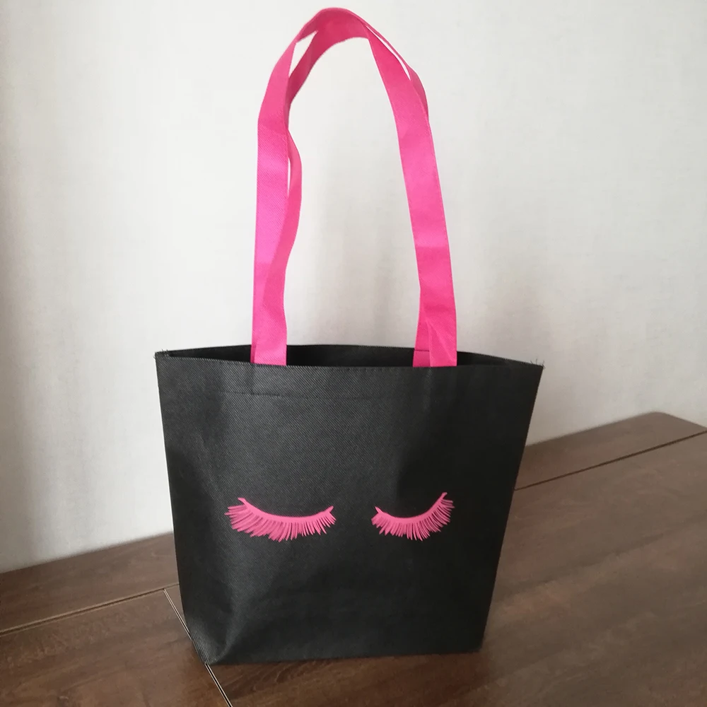 500 шт./лот заказной печатный логотип эко ПП нетканые сумки многоразового