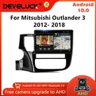 Автомагнитола 2DIN, мультимедийный Видеоплейер с GPS и RDS навигацией, на платформе Android 10 для Mitsubishi Outlander 3, GF0W, GG0W, 2012- 2018