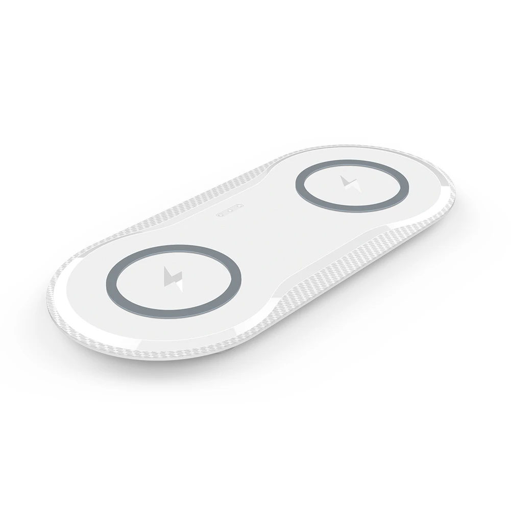 Станция Беспроводное зарядное устройство для рабочего стола Двойная зарядка ABS