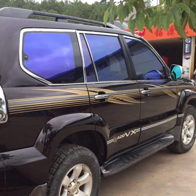 Накладки на внешние подоконники из нержавеющей стали для Toyota Land Cruiser PRADO 2003 2004 2005