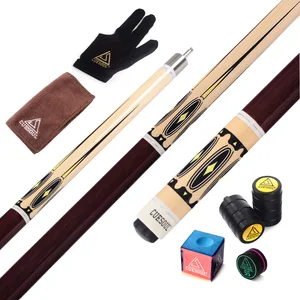 Бильярдный Кий CUESOUL со всеми аксессуарами для бильярда. Полотенце для кия + бильярдные перчатки + меловая ручка + Бильярдный Мел + соединение киязащита вала