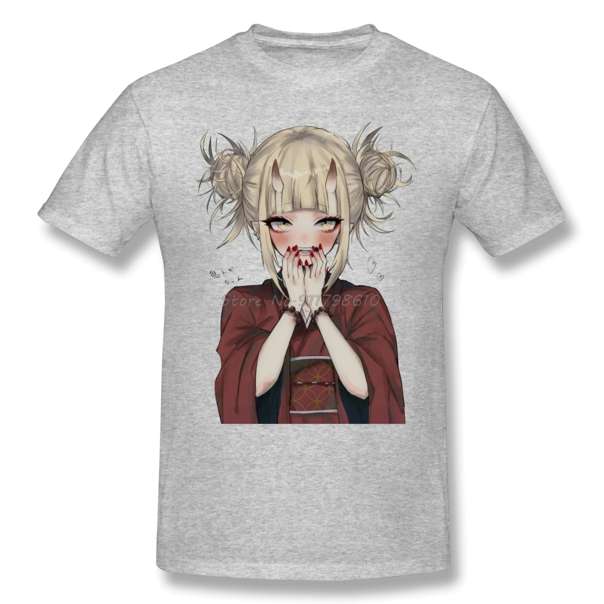 Химико Тога мой герой Футболка Harajuku размера плюс хлопковые футболки с короткими