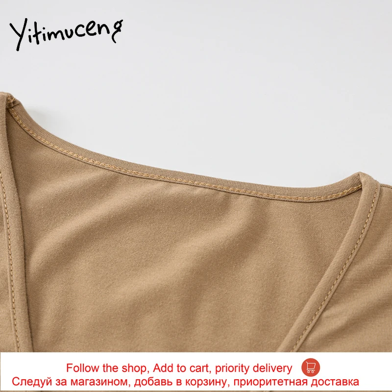 

Yitimuceng Vintage Long Dress Women Wrap Chest Party Backless Short Sleeve Sexy Deep V-Neck Ankle-Length Dresses 2021 Summer New