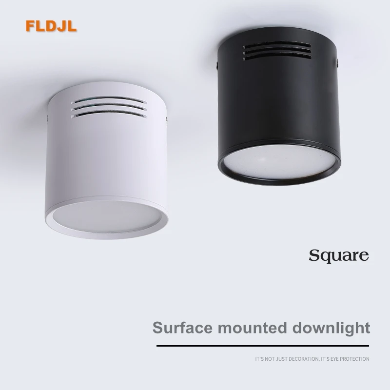 Dimmable светодиодный COB прожекторы потолочные лампы AC85 265V 7 Вт 9 12 15 18 круглые