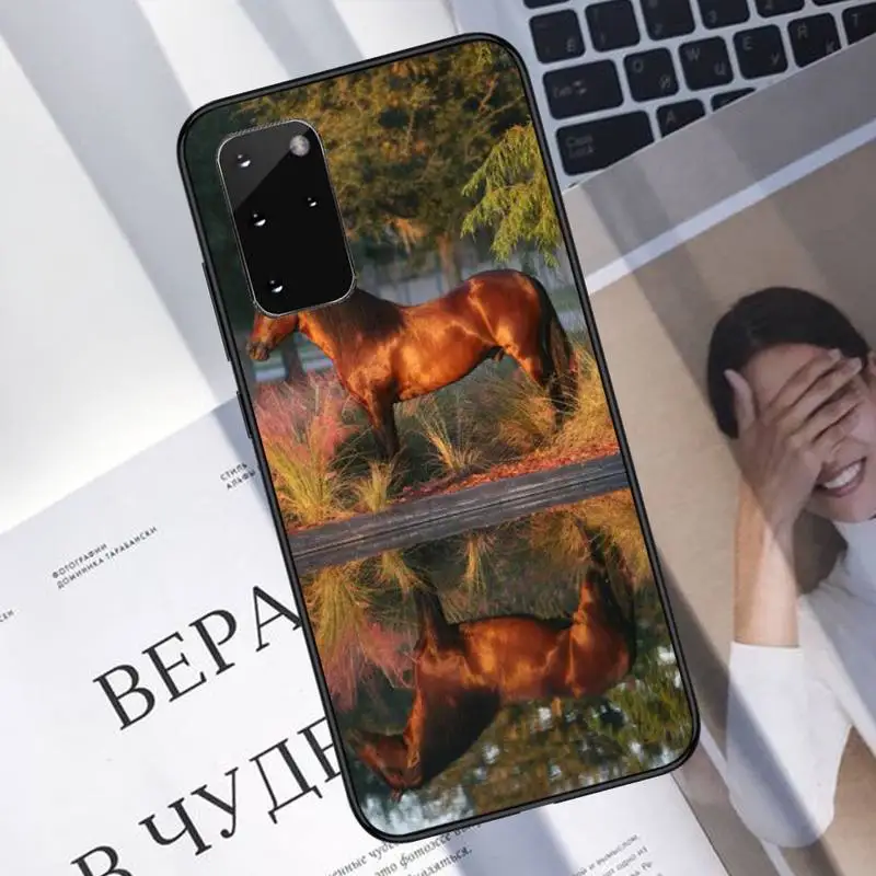 

Watercolor Horse Horses Running Phone Case For Samsung A40 A31 A50 A51 A71 A20E A20S S8 S9 S10 S20 Plus note 20 ultra