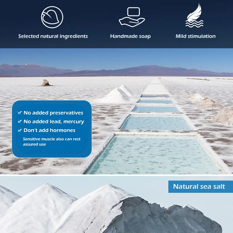 100 г очиститель для морской соли Удаление прыщей поры лечение акне увлажняющее