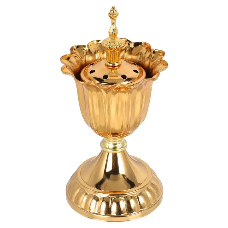 Горелка для благовоний Bakhoor металлический резной латунный держатель с древесным