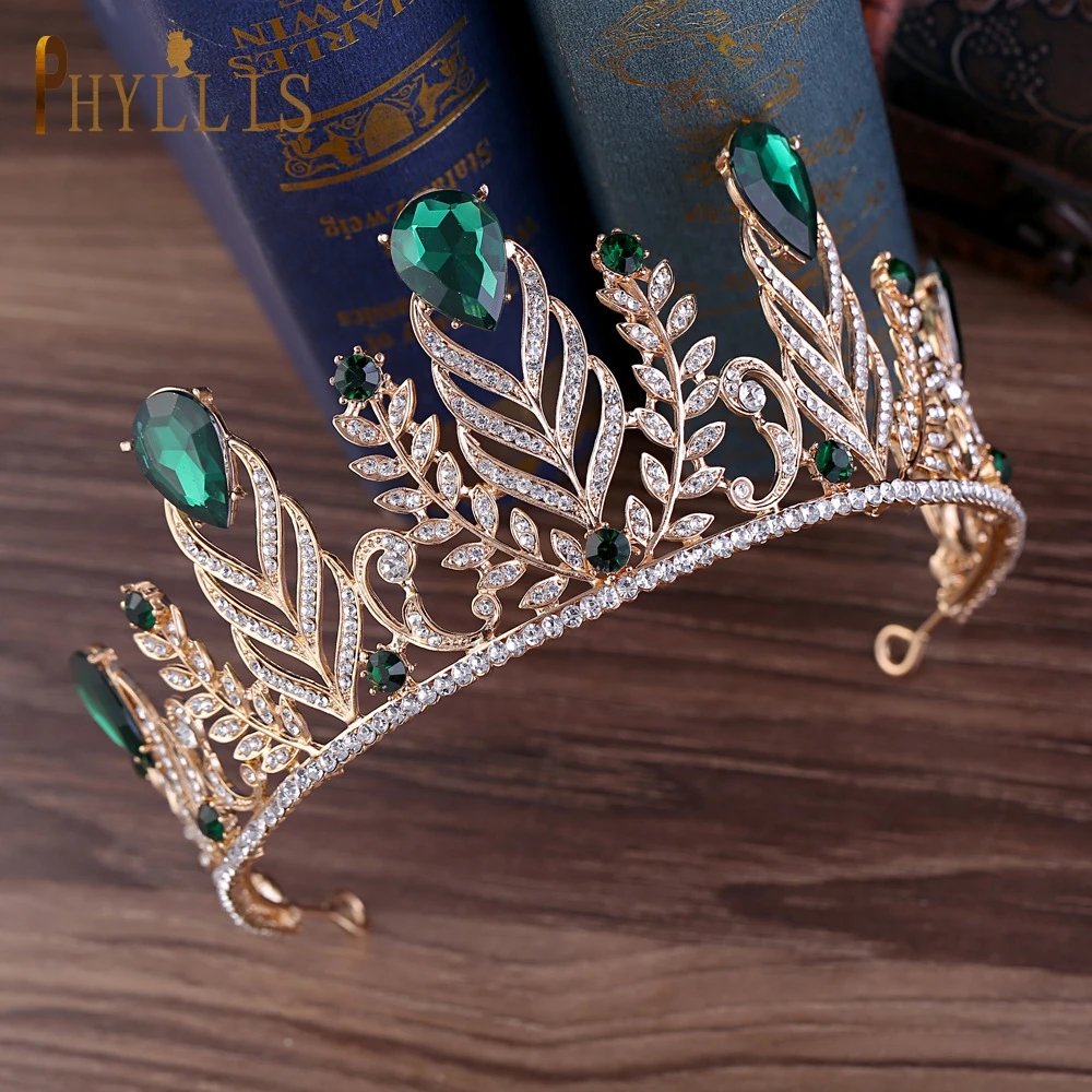 A118 Luxury Crystal Bridal Tiaras Crown Big Wedding Hair Jewelry Headwear Vintage Baroque Headband Women Prom Pageant Headdress | Украшения