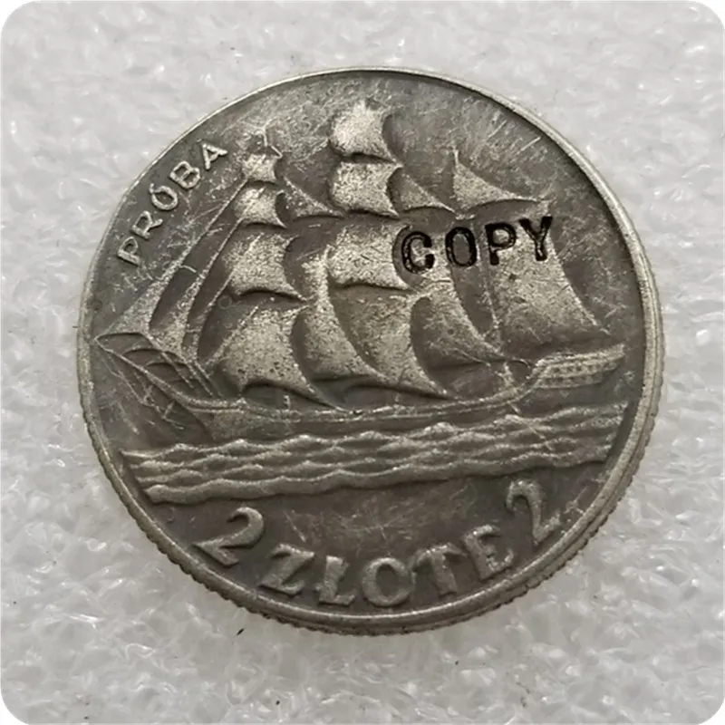 1936 Польша 2 злоте(PROBA) Монета КОПИЯ памятные монеты-копия монет медаль коллекционные монеты