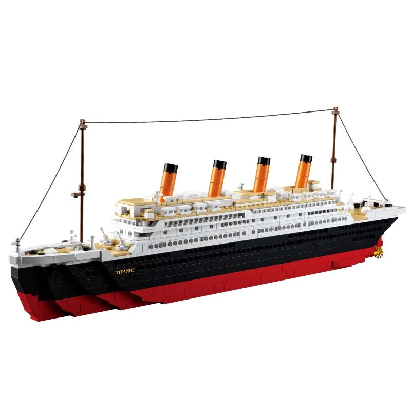 Titanic RMS cruise Boat ship City Model building kits 3D Blocks Educational Figures diy toys hobbies for children Bricks | Игрушки и