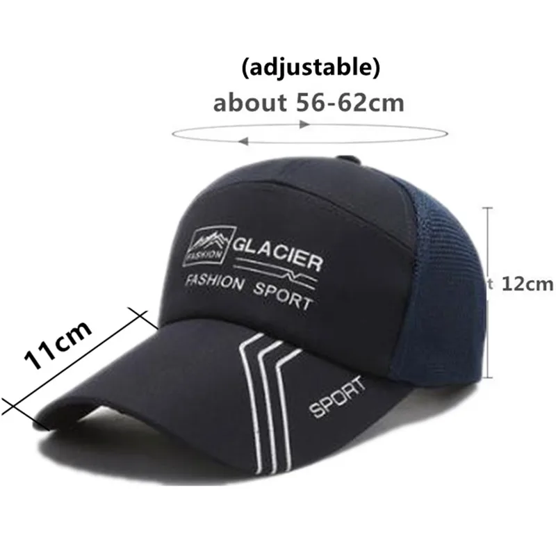 

XdanqinX Summer Women's Hat Mesh Cap Snapback Cap Bone Men's Breathable Baseball Cap Adjustable Size Casual Couple Sports Caps
