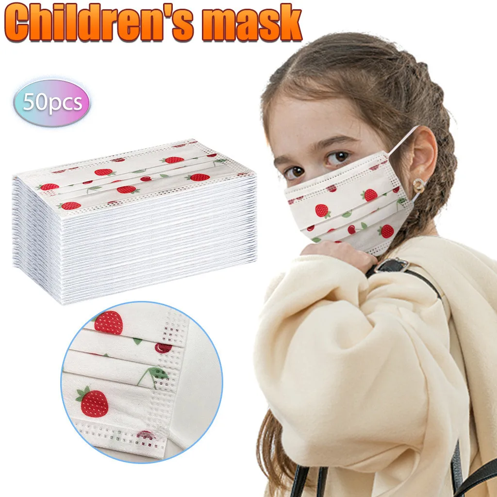 

Adult's Face Mask Three-layer Halloween Cosplay Masque Dust-proof Cartoon Print Disposable Masks Mascarillas Маска Для Лица