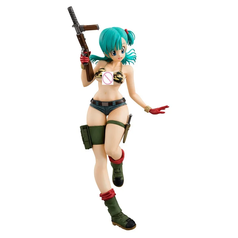18 см аниме фигурка Dragon Ball Z DBZ Buruma Bulma Army Ver ПВХ модель игрушки сексуальная Военная коллекция бикини украшение-кукла