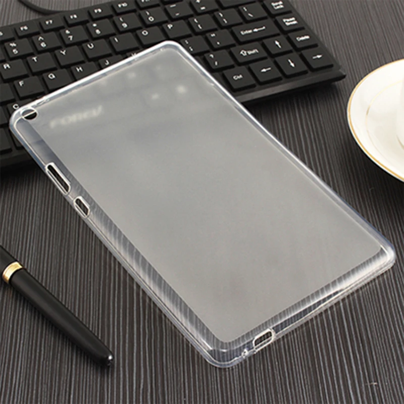 Soft Clear Black TPU Gel Case Skin Back Shell Cover For Huawei Mediapad T3 8.0 KOB-W09 KOB-L09 C3 BZK-W00 BZK-L00 8&quot Tablet PC |