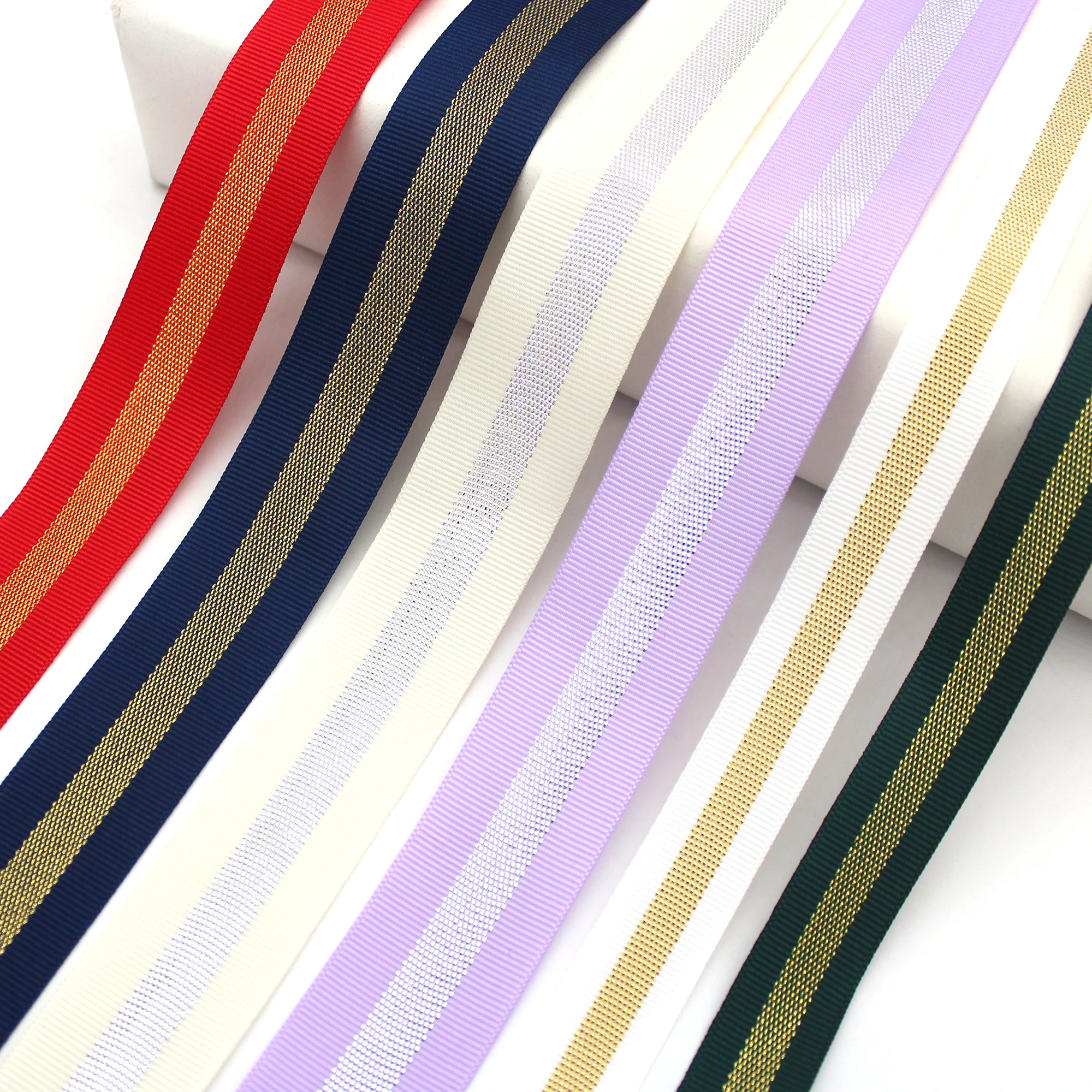 

100Yard/Roll Gold Silver Glitter Grosgrain Edge Ribbon For Party Gift Crafts Package DIY Accessories 3/8" 9MM 5/8" 16MM 1" 25MM