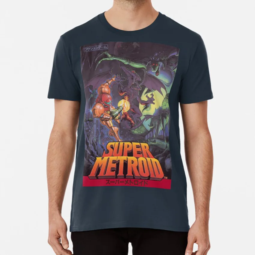 Футболка Super Meatrod metroid super samus aran удар bros ssb snes видеоигры | Мужская одежда