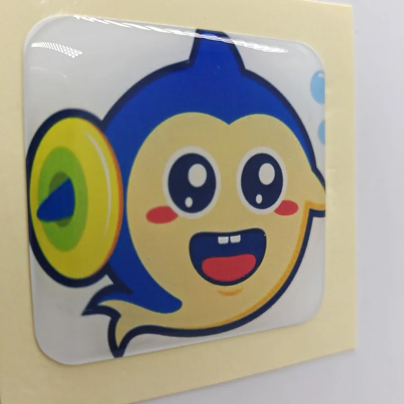 

Customized Eco-friendly Self Adhesive 3D Soft Epoxy Resin Dome Label Stickers for Kids
