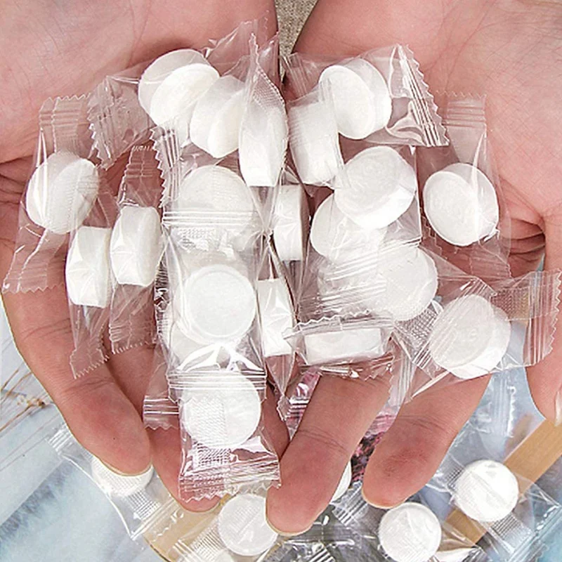 

300 Pcs Compressed Towels Portable Disposable Compressed Cotton Coin Tissue Towel for Travel, Camping, Hiking