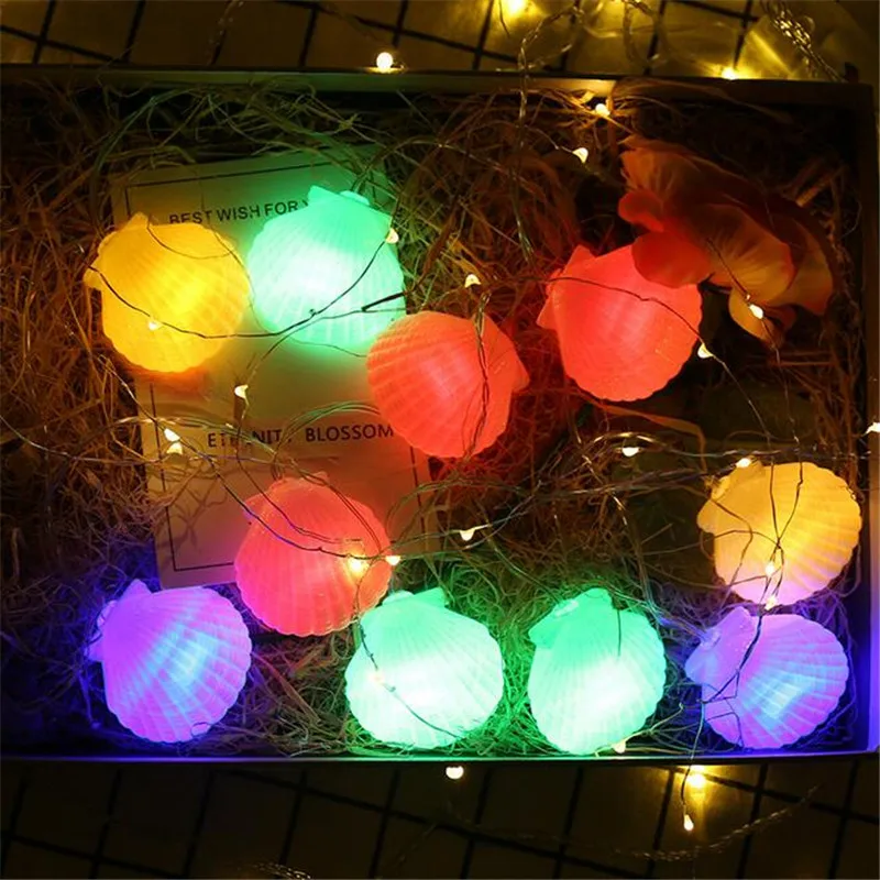 DIY LED String Shell наружная Водонепроницаемая Ремесленная Лампа для рождественской