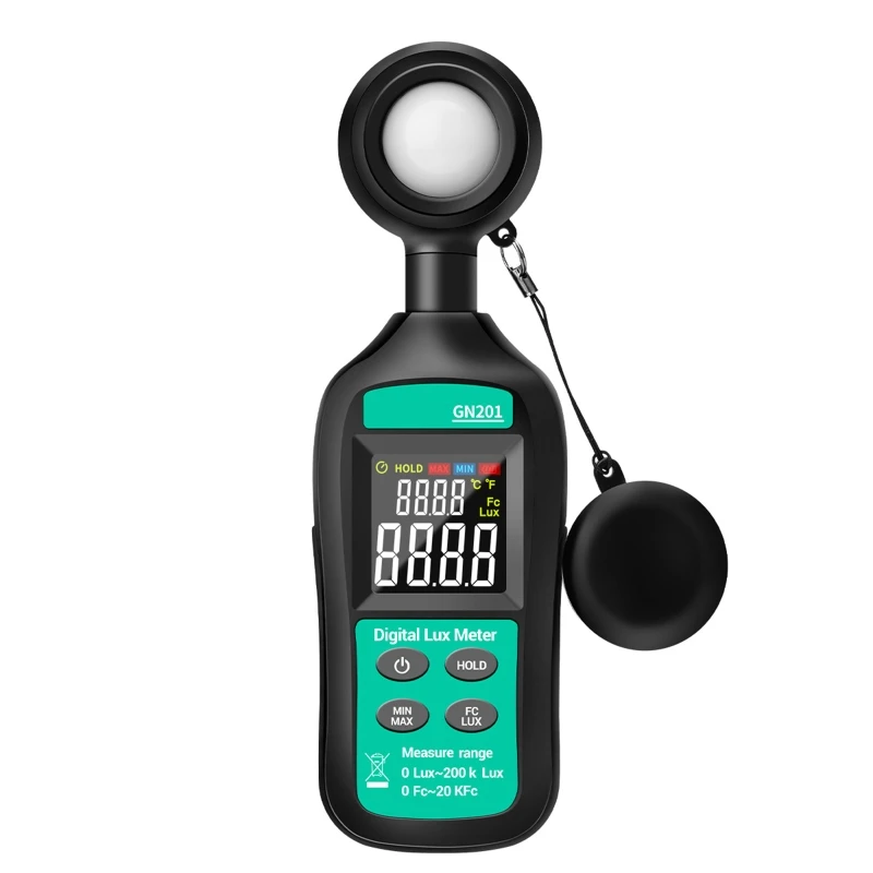 13MA GN201 Luxmeter цифровой измеритель освещенности 200K Lux метр фотометр УФ-измеритель
