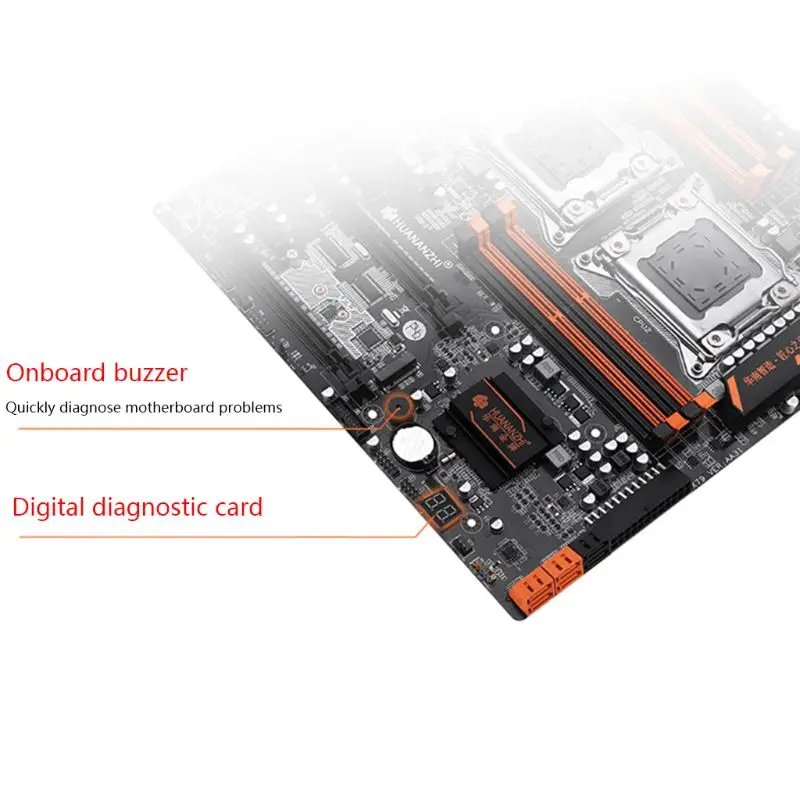 Günstig Huananzhi X79-8D Motherboard Intel Dual CPU LGA 2011 E5 2689 2670 DDR3 1333/1600/1866MHz 256GB M.2 NVME SATA3 USB 3,0 E-ATX