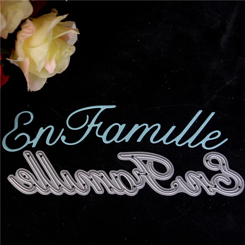 Металлические Вырубные штампы с французскими надписями для рукоделия