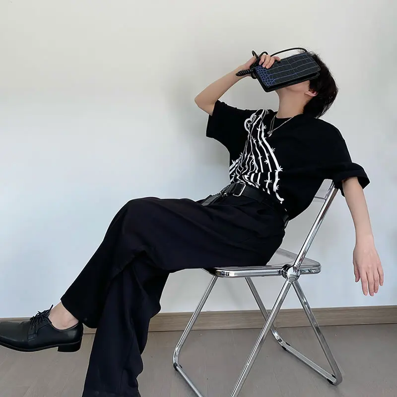 

XITAO T Shirt Printing Pullover Small Fresh Casual Style 2021 Summer Goddess Fan Minority Elegant Loose Tee Top WMD0026