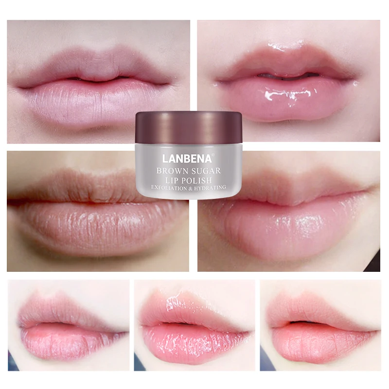 LANBENA бальзам для губ скраб маска коричневый сахар увеличитель сна увлажняющий