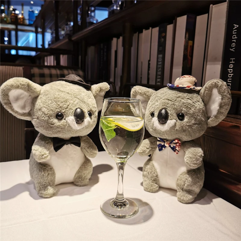 

New Australian Couple Cute Koala&Mouse Plush Stuffed Soft Doll Transform Koala plush ins mouse Baby soothing toy bag accessories