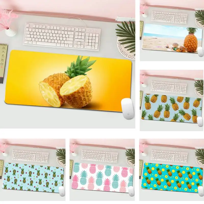 

Pineapples Natural Rubber Gaming mousepad Desk Mat L Large Gamer Keyboard PC Desk Mat Computer Tablet Gaming Mouse Pad