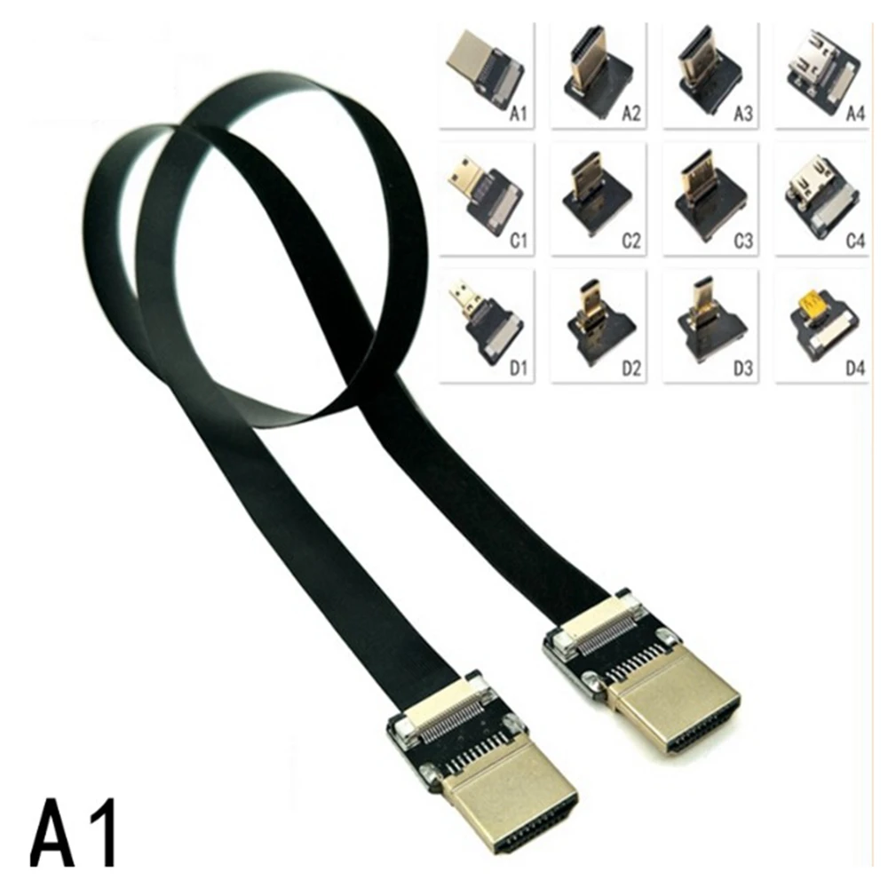 

A1 FPV микро HDMI-kompatibel Mini HDMI 90 градиентный адаптер 5 см-100 см FPC полоса flachhdmi кабель шаг 20pin Stecker