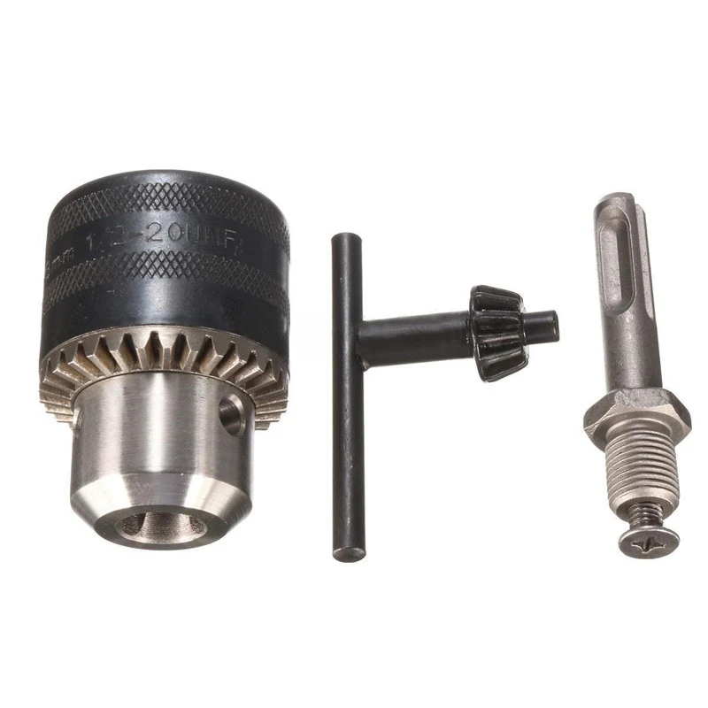

1Pc Drill Chuck 1.5-13mm 1/2-20UNF Rotary Hammer Screwdriver Impact Wrench Driver Adapter + Key + SDS Shank Set
