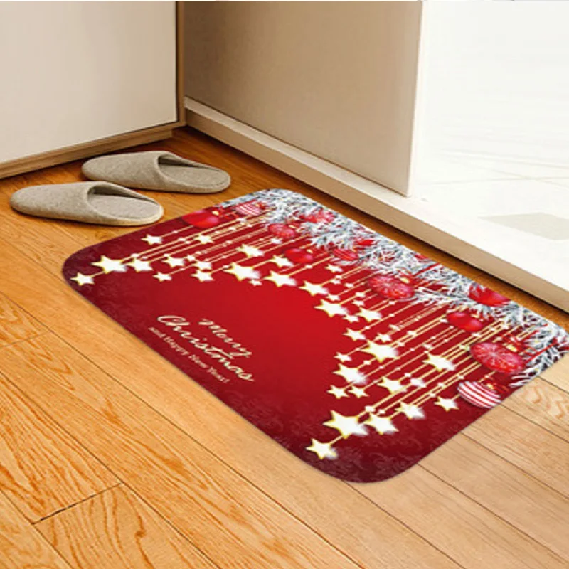 Противоскользящий ковер с 3D рождественскими звездами напольный коврик для кухни