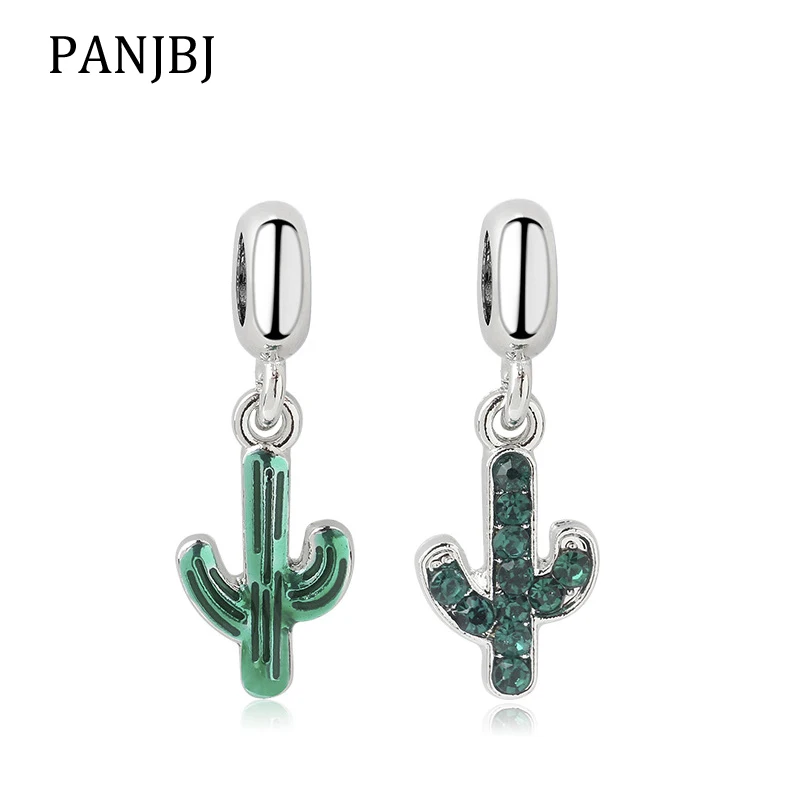 Новый оригинальный браслет из бисера сплав зеленая эмаль кристалл кактус шарм