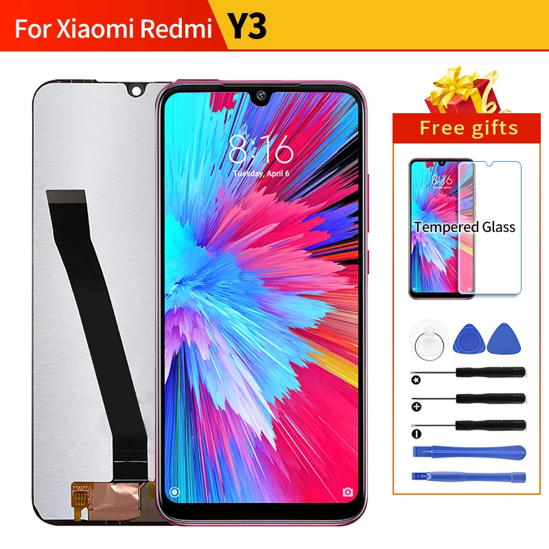 ЖК дисплей для Xiaomi Redmi Y3 сенсорный экран в сборе телефона pantalla|Экраны мобильных
