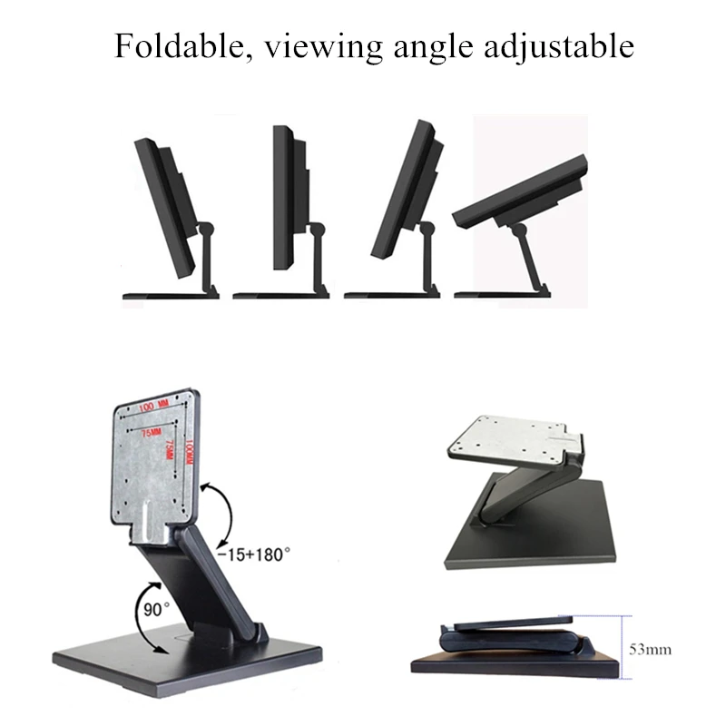Adjustable LCD TV Stand Folding Metal Monitor Desk Support VESA Hole 75x75mm&amp100x100mm | Компьютеры и офис