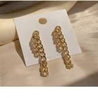 Длинные серьги-цепочки в стиле хип-хоп