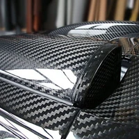 4d 5d 6d black carbon fiber vinyl film car wrap film 5d roll car sticker auto sport exterior accessories film