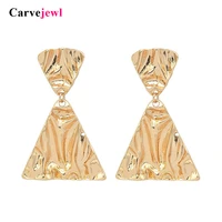 carvejewl big chunky earrings double triangles pendant drop dangle earrings for women jewelry unique fashion european earrings