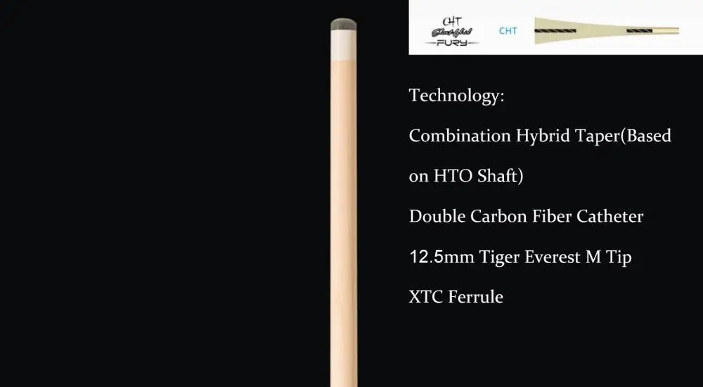 FURY Professional CHT комбинированный гибридный конический вал высокого качества 12 5 мм Tiger