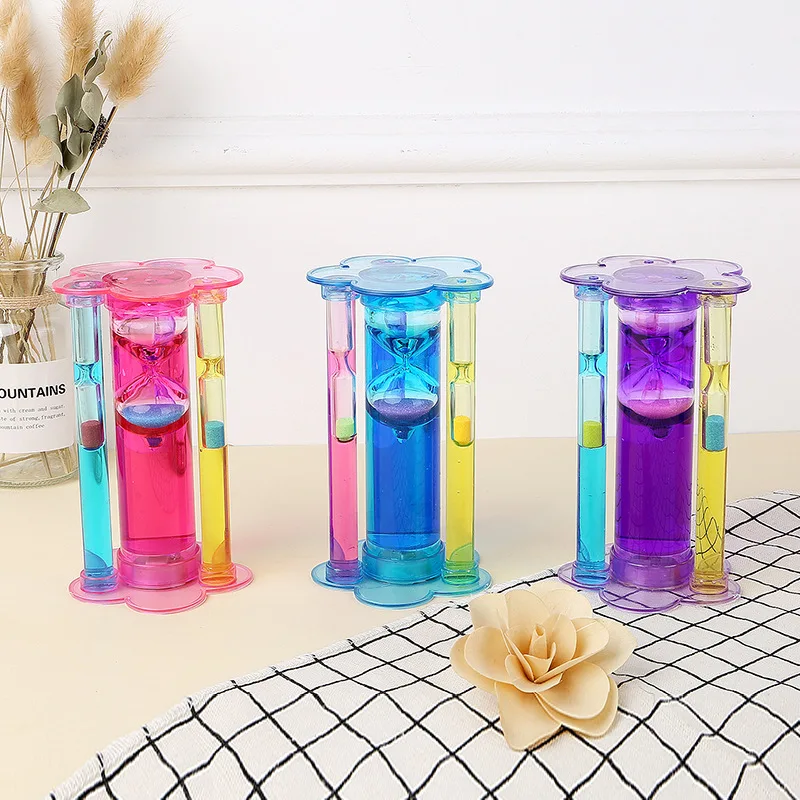 Песочные часы в виде простых цветов светильник украшение для дома офиса стола
