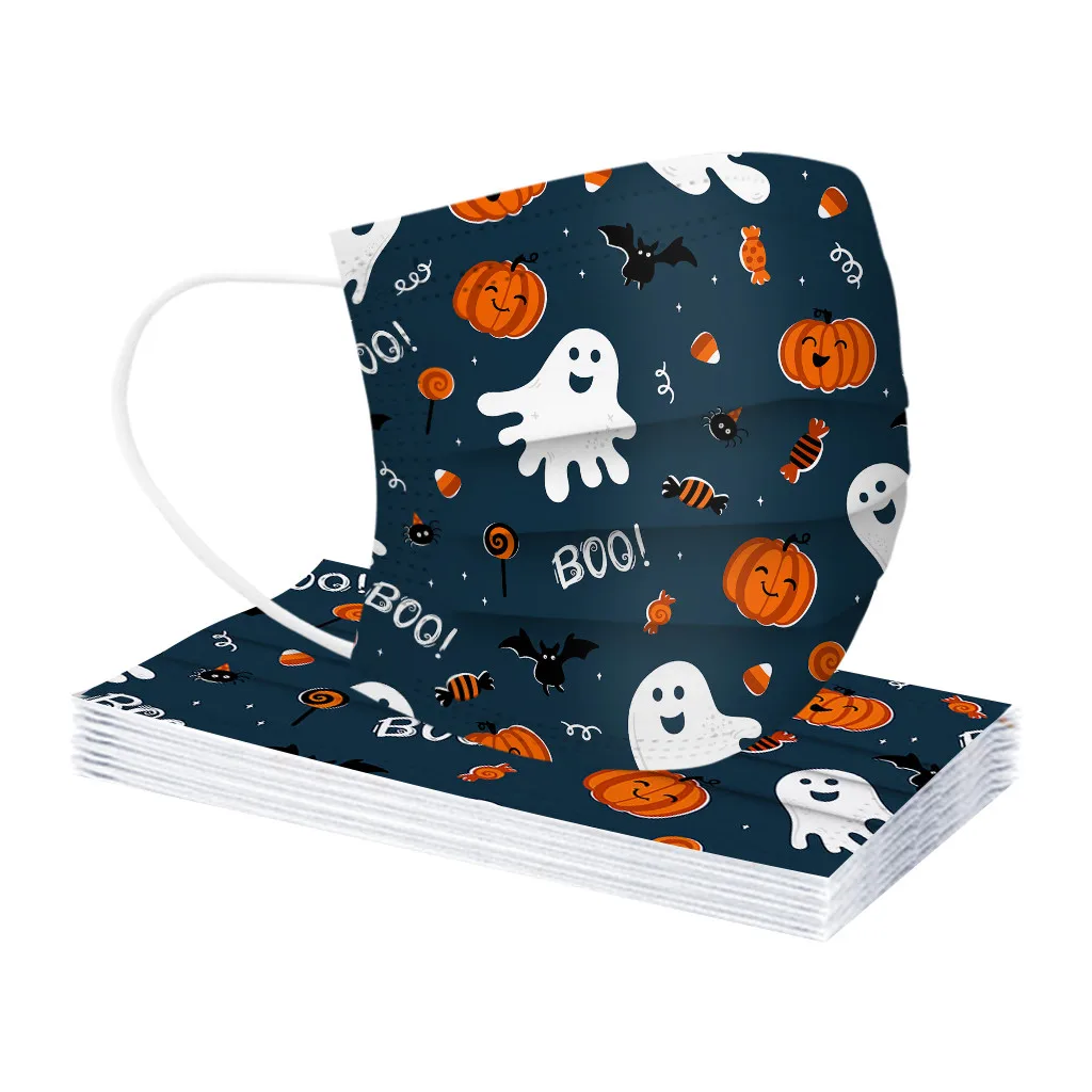 

50pcs face masks halloween 3Ply Ear Loop Children's mask Disposable Face Mask Breathable Face Cover mascarillas