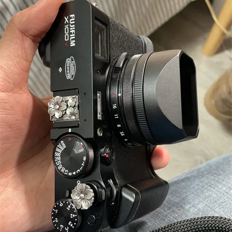 X100V бленда Алюминий металла с УФ-фильтр 49 мм переходное кольцо для ЖК-дисплея