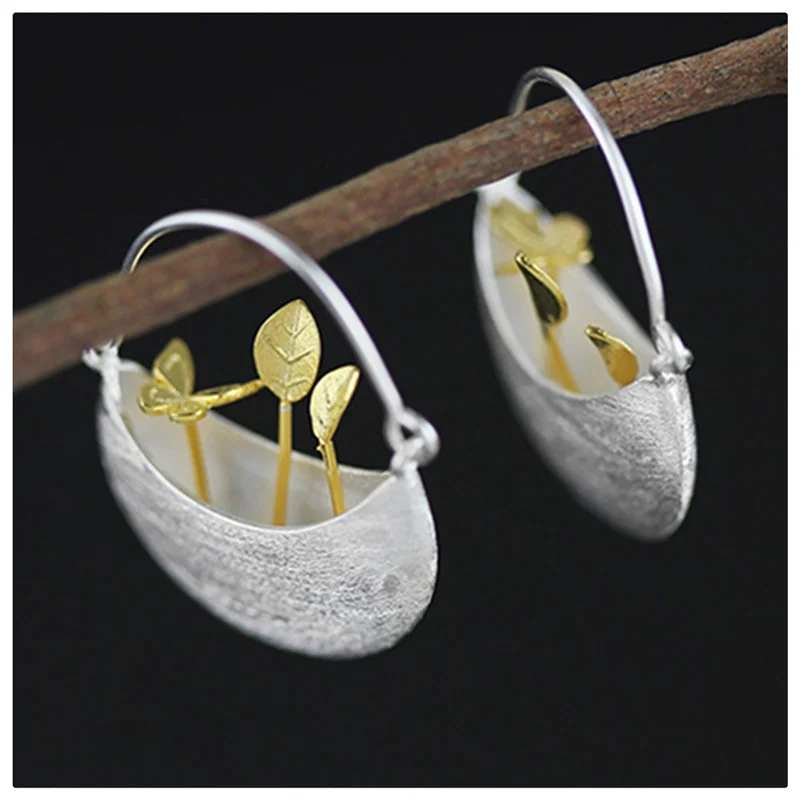 Женские серьги подвески Мой маленький сад из серебра 925 пробы|earrings for|dropping earrings for