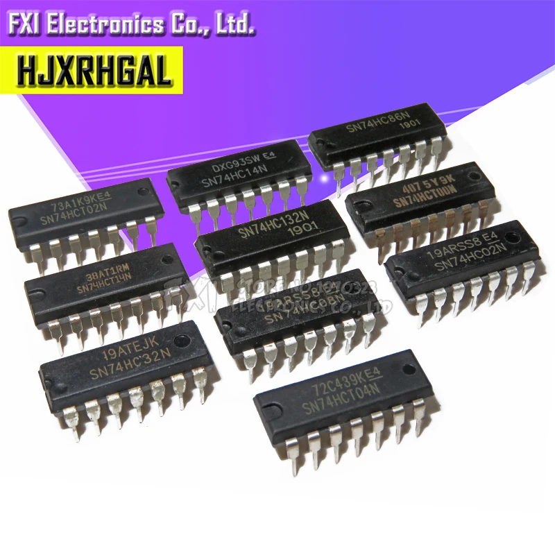 SN74HC02N SN74HC08N 74HC132 SN74HC32 74HC86 74HCT04 74HC14 74HCT00 74HCT02 DIP 14 10 шт.|Интегральные схемы| |