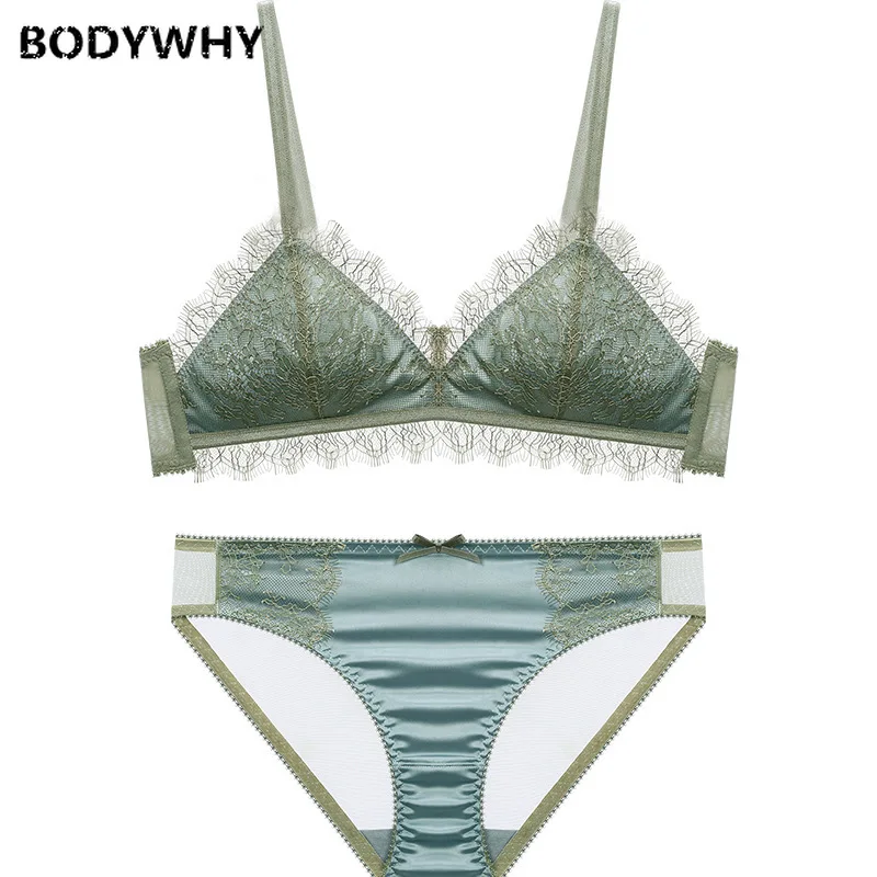 

Комплект женского кружевного нижнего белья с чашками пуш-ап и глубоким V-образным вырезом, с открытой спиной, 2020