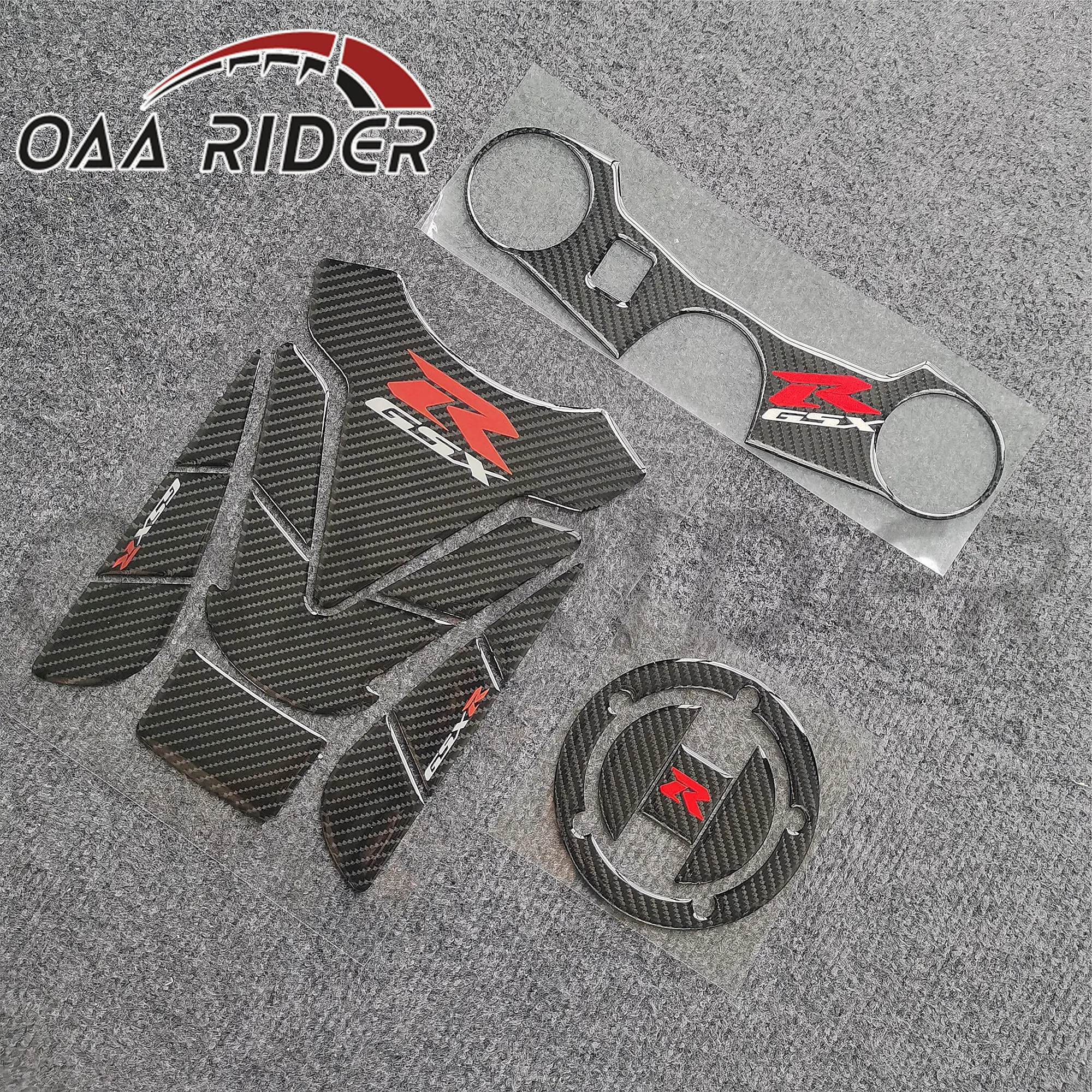 

Tank Pad Gas Cap Cover Triple Clamp Yoke Sticker For Suzuki GSX-R GSXR 1000 2005 2006 K5 K6 Motorcycle Carbon Fiber Decal Grip