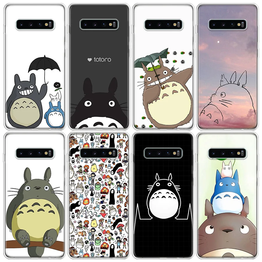 Милый чехол для телефона Totoro Spirited Away ghilii Miyazaki аниме Kaonashi Samsung S22 Plus S21 Ultra S20 FE S10 Lite