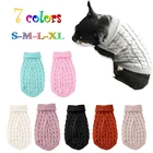 Теплая вязаная водолазка свитер для собаки, осенне-зимний дизайнерский жилет, костюм для маленьких чихуахуа, костюм для собак, одежда для кошек и щенков