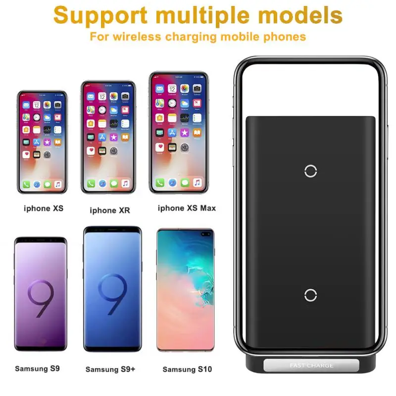 15 Вт Qi Беспроводное зарядное устройство для Samsung Galaxy S20/ S9/ S8/Note9/8 Быстрая зарядка